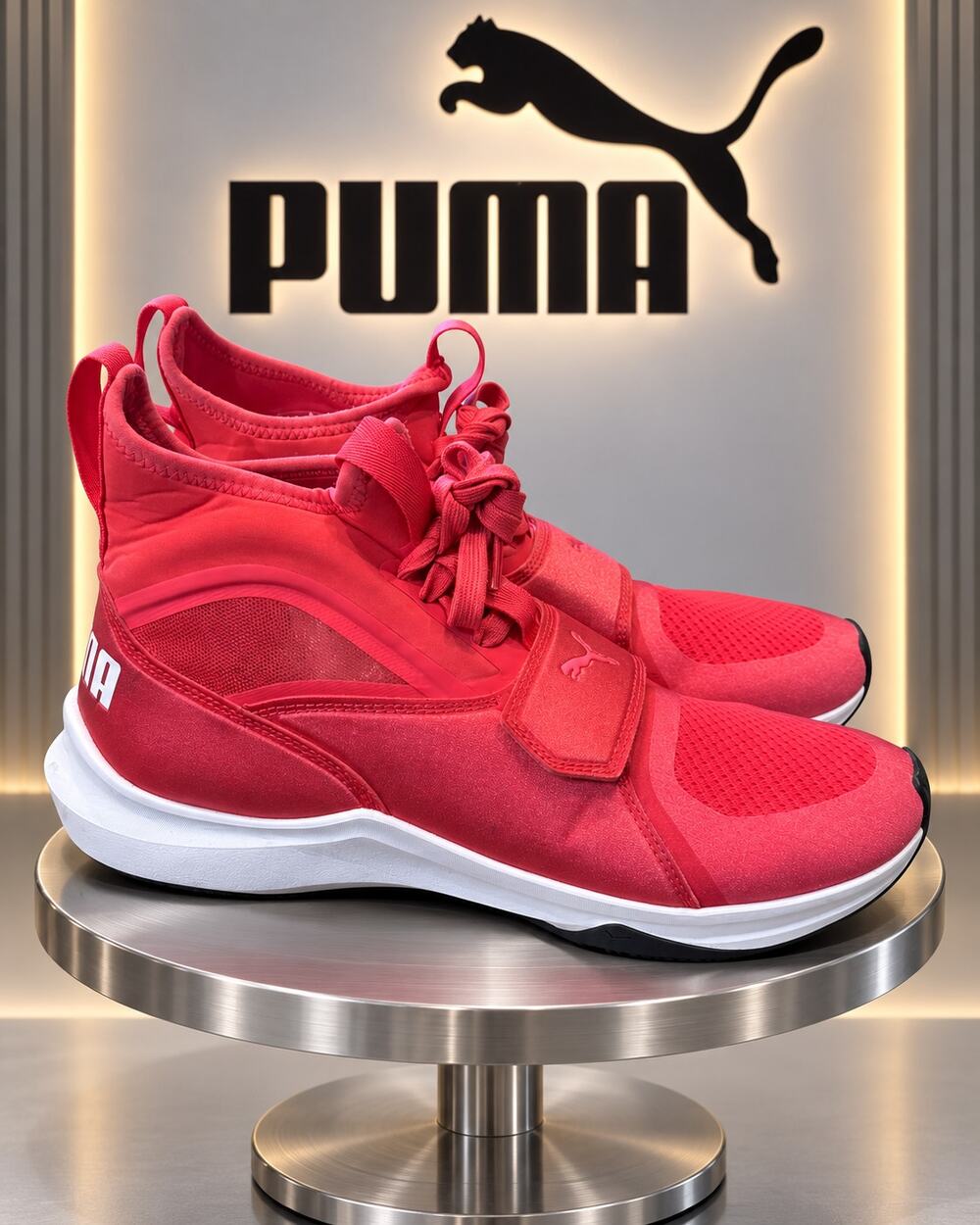 Puma Phenom High Top Training Sneakers Red Kids Youth US 7 EU 39